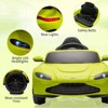 White Licensed Aston Martin 12V Kids Ride On Car With Remote Control Dual 25W Motors Led Lights Music And Safety Belt For Ages 3 To 8 White - 3 of 4