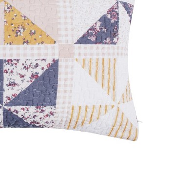 King Peach Patchwork Cotton Hypoallergenic Pillow Sham