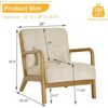 RISOKEYS Mid-Century Modern Accent Chair with Pillow: Stylish Corduroy Upholstery & Easy Assembly - for Living Room, Bedroom, Balcony Decor - 3 of 4