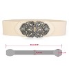 INSPIRE CHIC Women's Wide Elastic Vintage High Stretchy Buckle Waist Belt - 3 of 4