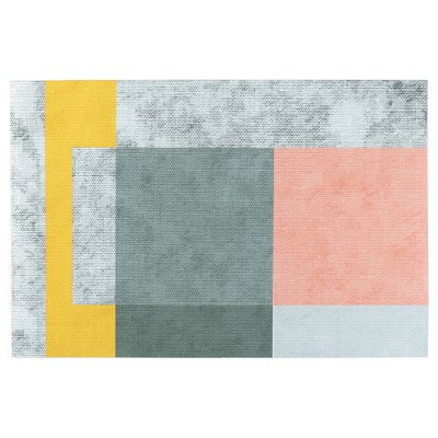 Unique Bargains Geometric Modern Abstract Retro Mid Century Bath Mat 1 Pc