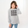 The Juniper Shop Coquette Black Bows Collage Distressed Youth Long Sleeve Tee - 3 of 4