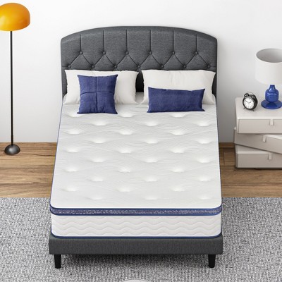 CSBDHome 10 Inch Hybrid Queen in a Box with Gel Memory Foam, Strong Edge Support