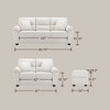 Faux Leather Sofa and Loveseat with Storage Ottoman Bench,Ultimate Comfort Couch for Living Room,Lounge Room-Morden Fort - 3 of 4