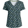 Lands' End Women's Short Sleeve Lightweight Jersey Gathered Shoulder T-Shirt - 3 of 4