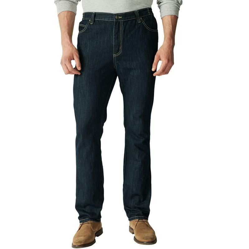 Liberty Blues Men's Big & Tall  Athletic Fit Side Elastic 5-Pocket Jeans, 1 of 2
