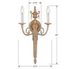 Crystorama Lighting Cast Brass Wall Mount 2 - Light Sconce in  Matte Brass - 2 of 4