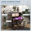 Pet Feeder Station with Storage Cabinet,Elevated Dog Bowls,Food Container,Leash Hooks-LAOTIES - 4 of 4