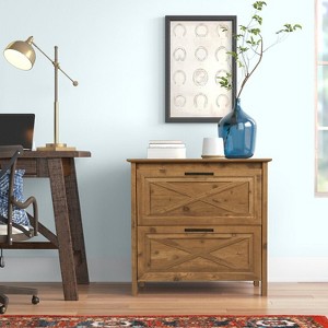 Saint Birch Austin 2-Drawer Lateral File Cabinet, Rustic Brown - 1 of 4