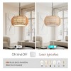 Woven Shade Pendant Light With Adjustable Height,Ceiling Lights Light Fixtures-The Pop Home - 4 of 4