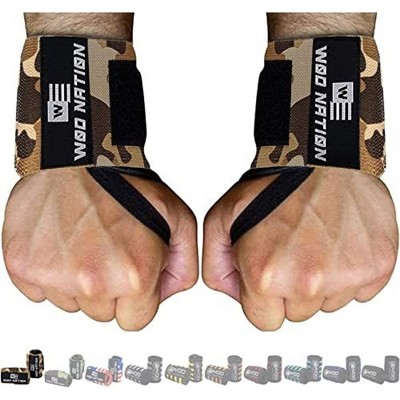 WOD Nation 12-inch Professional Wrist Wraps for Gym & Weightlifting, Powerlifting Wrist Straps Support for Women & Men