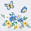 Collections Etc Dainty Butterfly Floral Scalloped Edge Café Kitchen Curtains - 3 of 4