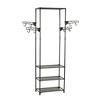 VidaXL Clothes Rack Steel and Non-woven Fabric 21.7"x11.2"x68.9" Black - 2 of 4