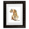 Trademark Fine Art Jennifer Goldberger Sitting Tiger II Matted Framed Art - 2 of 4