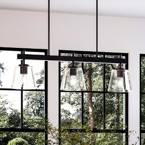 Urban Ambiance Luxury Traditional Chandelier 11.875''H x 40''W,  Midnight Black Finish,  Atlanta Collection, UHP4382 - 1 of 4