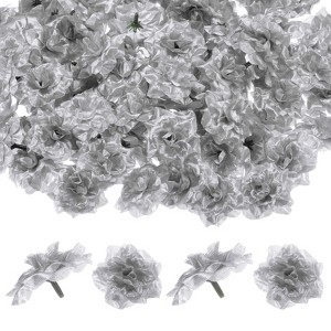 Unique Bargains Silk Rose Artificial Flower Heads Bouquet Decor - 1 of 4