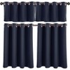 Black Blackout Valance 52x18 Inch, Short Thermal Insulated Window Curtain for Kitchen, Living Room & Bedroom - 2 of 4