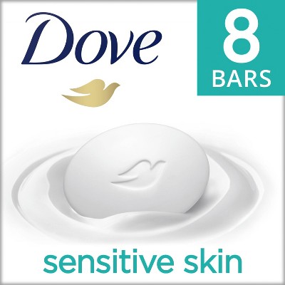 Dove Beauty Sensitive Skin Unscented Beauty Bar Soap - 8pk - 3.75oz Each :  Target