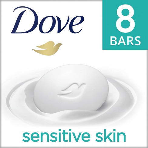 Dove Beauty Sensitive Skin Unscented Beauty Bar Soap - 8pk - 3.75oz each - image 1 of 4