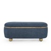 Grungis Upholstered Ottoman Bench with Storage, Multi-Functional Footrest with Storage for Bedroom & Living Room, Blue - 4 of 4