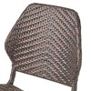 CAVINAS Outdoor Dining Chairs Set of 2, PE Wicker Patio  Dining Chairs with Wood-Finish Iron Legs,All-Weather for Garden,Backyard,Brown - 4 of 4