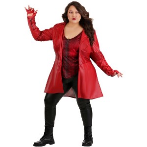 HalloweenCostumes.com 2X Women Women's Plus Size Scarlet Witch Premium Costume | Marvel Costumes, Red/Black - 1 of 4