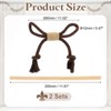Unique Bargains Cotton Hand-Woven Decorative Tassel Curtain Tiebacks with Wood Club - 2 of 4