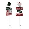 Transpac Metal Elf/North Pole Y/S Set of 2 Christmas Home Decorations - 2 of 3
