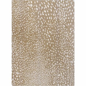 Hauteloom Athena Brown Giraffe Print Wool Rug - 1 of 4