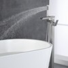 Cobbe Single Handle Floor Standing Tub Faucet Set, Freestanding Tub Filler with Handheld Shower, Tub Spout and 59-Inch Hose, Brushed Nickel - 3 of 4