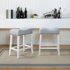 NicBex Dining Chairs Set of 2 Upholstered Chair Backless Saddle Seat Counter Stools, Fabric Accent for Kitchen, Bedroom, Tan - 4 of 4