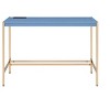 NicBex Home Office Desk 42.5" Modern Writing Desk with 4 Ports, Wooden Desktop and Gold Metal Legs for Office, Study, Living Room - 3 of 4