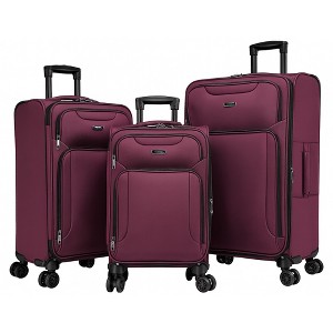 World Traveler Dejuno Jasper 3-Piece Lightweight Expandable Spinner Luggage Set - 1 of 3