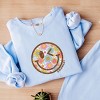 Simply Sage Market S.W.Smiley Groovy Floral Outline Lightweight Garment Dyed Sweatshirt - 3 of 4