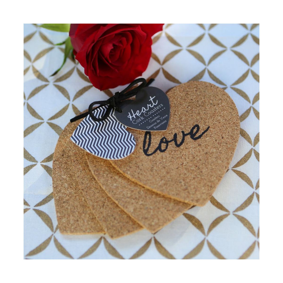 Kate Aspen Heart Cork Coasters (Set of 24) | 22034NA - thumbnail 5
