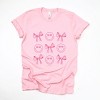 Simply Sage Market S.W.Smiley Smiley Face Coquette Chart Short Sleeve Tee - XL - Pink - 2 of 4