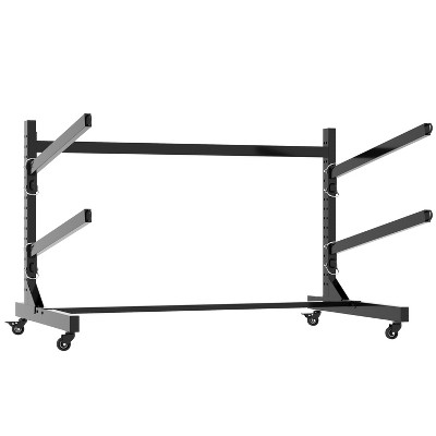 Vynxaria Freestanding Kayak Storage Rack: Holds 2/3/4 Kayaks, Adjustable Height 26.8/41/80 Inches with Lockable Wheels