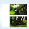 VisioGear Patio Adirondack Chair with Cup Holder, Outdoor Comfortable Set for Backyard, Black, 31.4"*29.6"*36.4" - 4 of 4