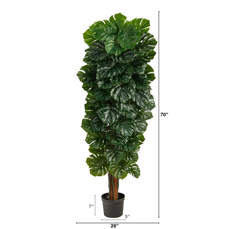 Nearly Natural 70-in Monstera Artificial Tree (Indoor/Outdoor), 2 of 5