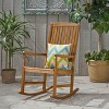 Okak Acacia Wood Outdoor Rocking Chairs with 250lbs Support, Porch Chairs with High Back and Fixed Arms, Outside Chairs for Deck, Lawn, Teak - 4 of 4