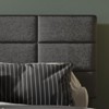 Platform Bed Frame with Height Adjustable Rectangle Stitched Headboard, Wooden Slats Support - 4 of 4