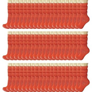120 Pairs Extra-Long Heavy Slouch Socks – Women's Shoe Size 5-10, Cotton Blend, Retro 80s Style - 1 of 1