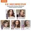 VEVOR 6-in-1 Hair Styler&Dryer Brush,110,000RPM High-Speed Ionic Blow Dryer with Brushless Motor,2 Auto Curlers,3 Brushes&2 Nozzles for All Hair Types - 2 of 4