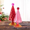 Cody Foster 8.0 Inch Mid-Century Modern Tree Rouge Christmas Decorative Tree Set , Christmas Decor Valentine's Day (2PC) - 2 of 4
