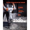 VEVOR Demolition Jack Hammer, 2100W Electric Jackhammer Heavy Duty, 1650 BPM Industrial-Grade Jack Hammer Concrete Breaker, Silver - 3 of 4