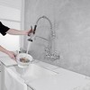 BWE Commercial Restaurant Pull Down 2-Handle Wall Mount Pre-Rinse Spray Utility Kitchen Faucet - 4 of 4