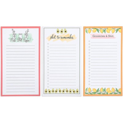 Paper Junkie 3-Pack Magnetic To Do List Notepads Memo Pad, Grocery Lists for Fridge 4.25 x 7.5 in