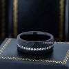 Jewelry Avalanche Black IP Hammered Finish Eternity CZ Pipe Cut Tungsten Carbide Wedding Band, Comfort-fit, 8mm - 3 of 4