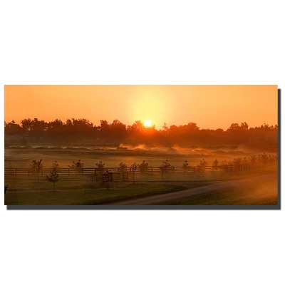 Trademark Fine Art -Kentucky Sunrise 2 by Preston-16x48 Ready to Hang Art