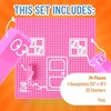 Strictly Briks 4 Pack Classic Stackable Baseplates 10x10 in, 32x32 Studs, Compatible with Major Brands, 4 Plates & 30 Stackers, Pink - 3 of 4